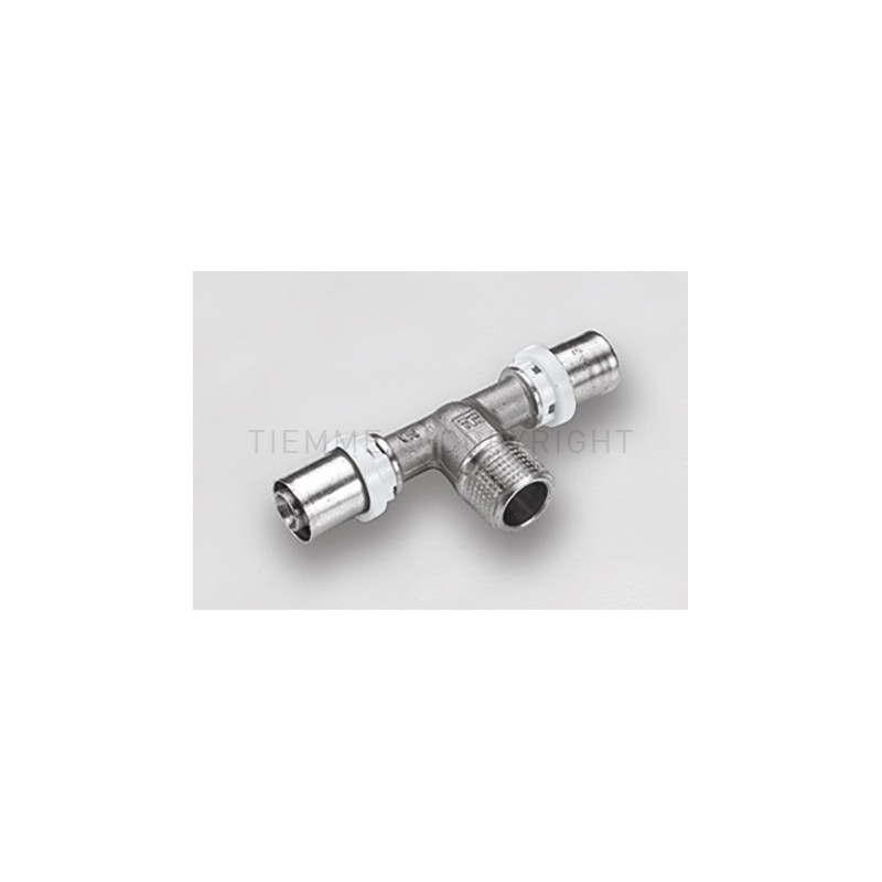 RACCORDO TEE M SN A PRESS TUBO AL - PEX Ø 20X1/2"X20 - 1658SN TIEMME 1650671 1