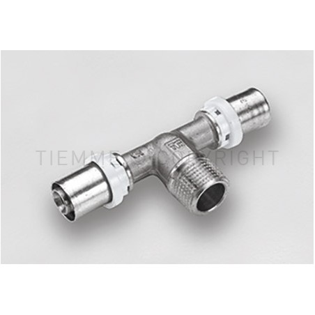 RACCORDO TEE M SN A PRESS TUBO AL - PEX Ø 20X1/2"X20 - 1658SN TIEMME 1650671 1