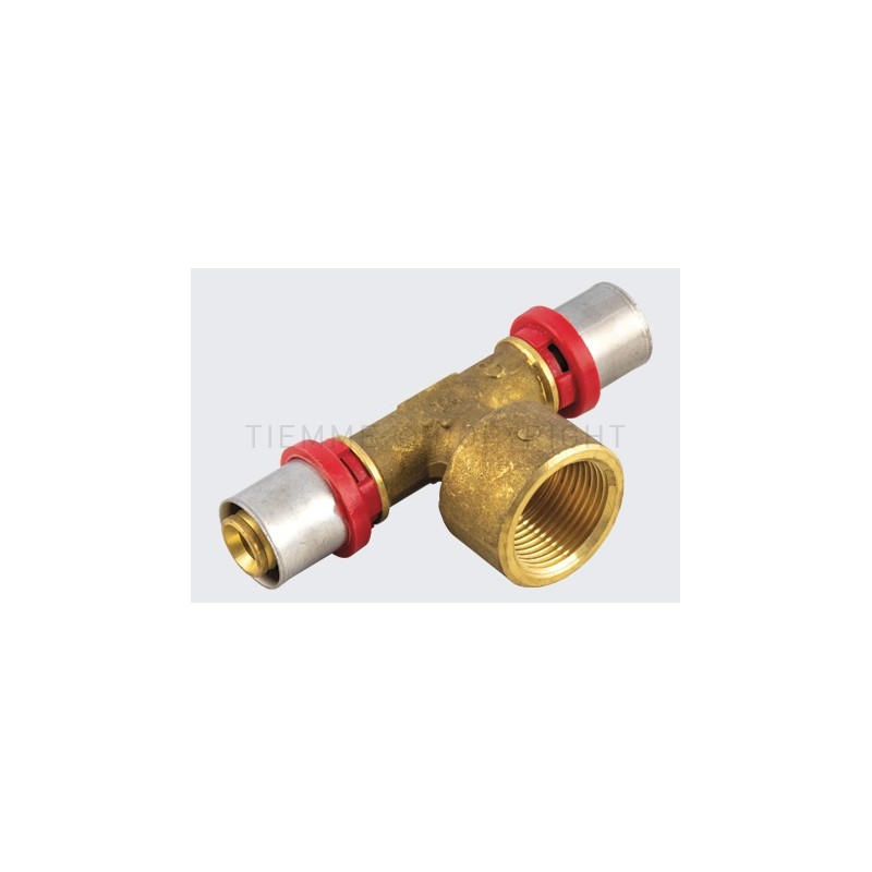 RACCORDO TEE F A PRESS TUBO AL - PEX Ø 25X1/2"X25 - 1659 TIEMME 1650833 1