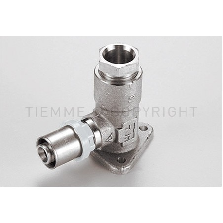 RACCORDO FLANGIA H53 SN A PRESS/COMPRES TUBO AL - PEX/CU Ø 20 - 15 - 1656KBSN TIEMME 1650884 1