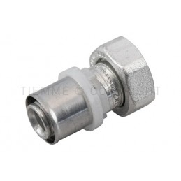 RACCORDO DIRITTO CON GIRELLO SN A PRESS TUBO AL - PEX Ø 20 SU ATT 3/4"(18)EUR - 1666SN TIEMME 1650952 1