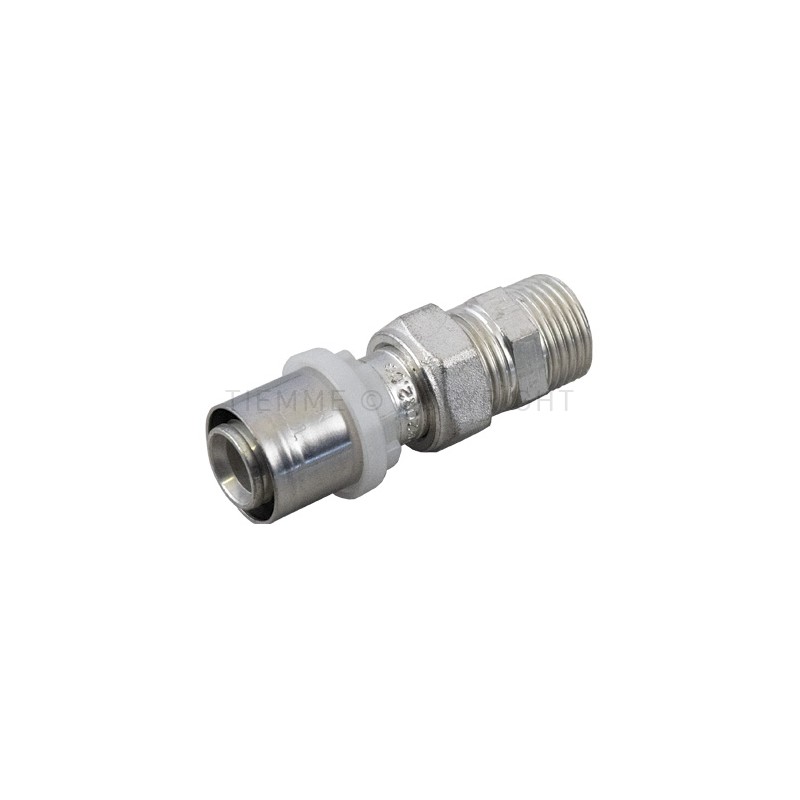 RACCORDO DIRITTO M CON GIRELLO SN A PRESS TUBO AL - PEX Ø 18 X 1/2" - 1667SN TIEMME 1650957 1