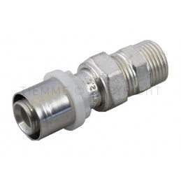 RACCORDO DIRITTO M CON GIRELLO SN A PRESS TUBO AL - PEX Ø 20 X 3/4" - 1667SN TIEMME 1650960 1