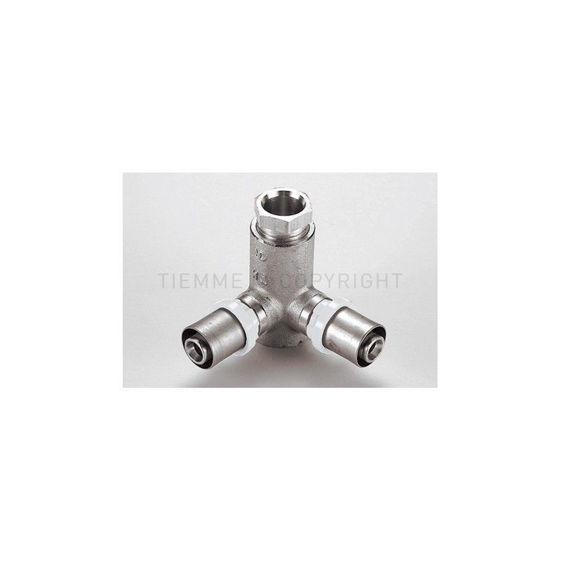 RACCORDO FLANGIA DOPPIA H53 SN A PRESS/COMPRES TUBO AL - PEX/CU Ø 16 - 15 - 16 - 1676KBSN TIEMME 1650972 1