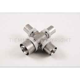 RACCORDO CROCE SN A PRESS TUBO AL - PEX Ø 25 - 20 - 16 - 16 - 1687SN TIEMME 1650997 1