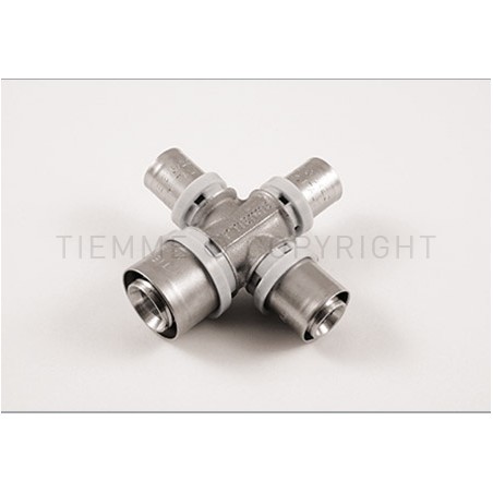 RACCORDO CROCE SN A PRESS TUBO AL - PEX Ø 26 - 16 - 20 - 16 - 1687SN TIEMME 1650999 1