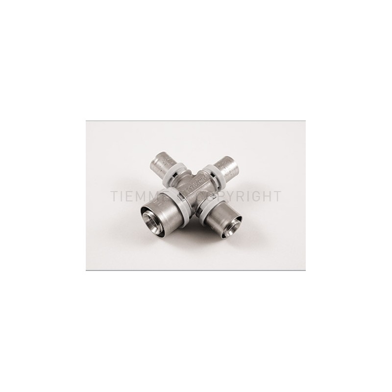 RACCORDO CROCE SN A PRESS TUBO AL - PEX Ø 26 - 20 - 16 - 16 - 1687SN TIEMME 1651000 1
