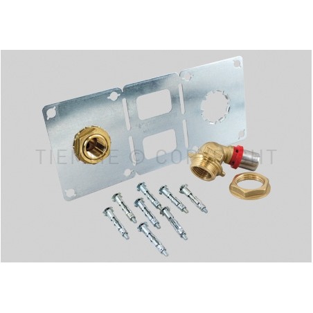 RACCORDO 105 gradi TERMINALI - STAFFA A PRESS TUBO AL - PEX Ø 16 X 1/2" INT 150 - 1664CG TIEMME 1651060 1