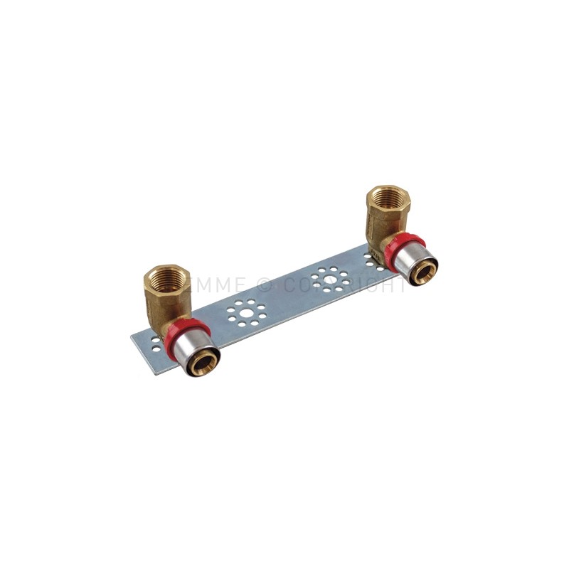 RACCORDO TERMINALI - STAFFA A PRESS TUBO AL - PEX Ø 20 X 3/4" INT VARIABILE 100 - 110 - 150 - 1664 TIEMME 1651310 1