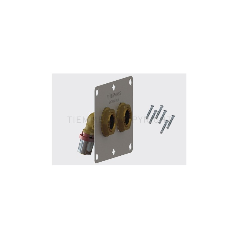 RACCORDO 105 gradi TERMINALI - STAFFA A PRESS TUBO AL - PEX Ø 16 X 1/2" INT 55 - 1664CG55XL TIEMME 1651312 1