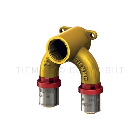 RACCORDO FLANGIA DOPPIA H40 A U A PRESS TUBO AL - PEX Ø 16X1/2"X16 - 1676USM TIEMME 1651315 1