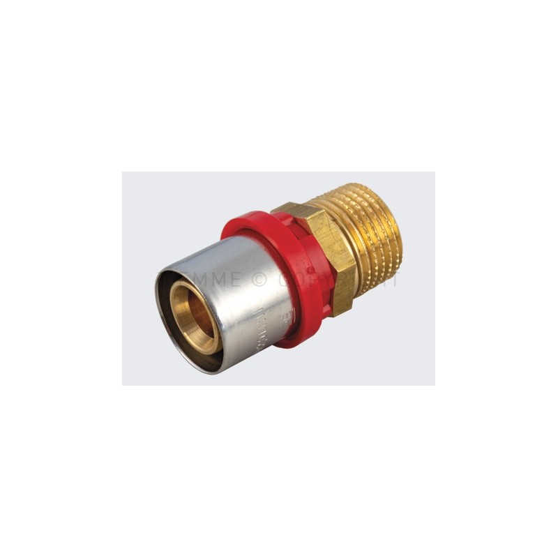 RACCORDO DIRITTO M COMPACT A PRESS TUBO AL - PEX Ø 26 X 3/4" ISO228 - 1650CT TIEMME 1660012 1