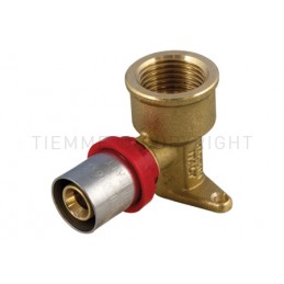 RACCORDO FLANGIA COMPACT A PRESS TUBO AL - PEX Ø 20 X 1/2" ISO228 - 1656DFCT TIEMME 1660023 1