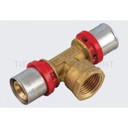 RACCORDO TEE F COMPACT A PRESS TUBO AL - PEX Ø 32X1"X32 - 1659CT TIEMME 1660034 1