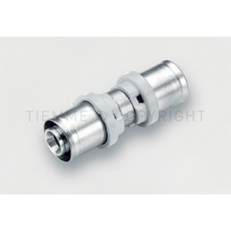 RACCORDO DIRITTO DOPPIO SN COMPACT A PRESS TUBO AL - PEX Ø 16 - 16 - 1651CTSN TIEMME 1660037 1