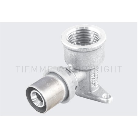 RACCORDO FLANGIA SN COMPACT A PRESS TUBO AL - PEX Ø 20 X 1/2" ISO228 - 1656DFCTSN TIEMME 1660043 1
