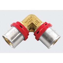 RACCORDO CURVO DOPPIO COMPACT A PRESS TUBO AL - PEX Ø 20 - 20 2,5 - 1653CT TIEMME 1660099 1
