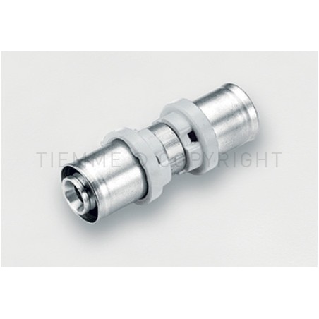 RACCORDO DIRITTO DOPPIO SN COMPACT A PRESS TUBO AL - PEX Ø 25(2,5) - 20(2,25) - 1651CTSN TIEMME 1660176 1