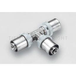 RACCORDO TEE SN COMPACT A PRESS TUBO AL - PEX Ø 20(2,25) - 16(2,0) - 20(2,25) - 1657CTSN TIEMME 1660184 1