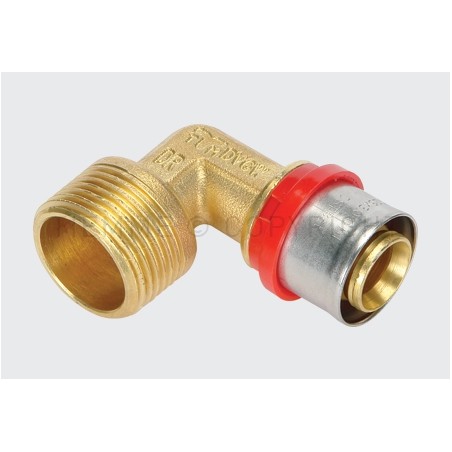 RACCORDO CURVO M CW602N A PRESS TUBO AL - PEX Ø 18 X 1/2" - 1654DR TIEMME 1670153 1