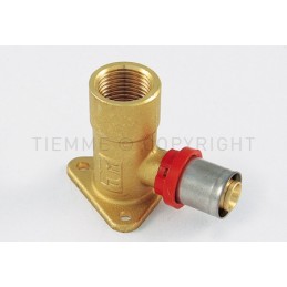 RACCORDO FLANGIA H53 CW602N A PRESS TUBO AL - PEX Ø 14 X 1/2" - 1656DR TIEMME 1670159 1