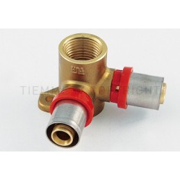 RACCORDO FLANGIA DOPPIA IN CW602N H40 A PRESS TUBO AL - PEX Ø 14X1/2"X14 - 1676SMDR TIEMME 1670164 1