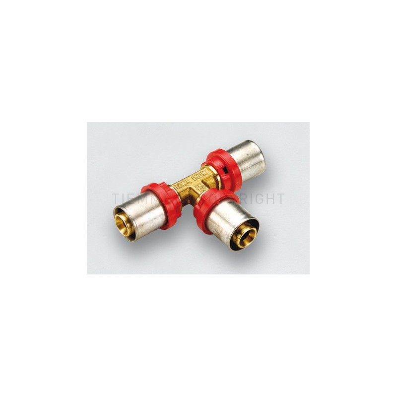 RACCORDO TEE CW602N A PRESS TUBO AL - PEX Ø 18 - 16 - 18 - 1657DR TIEMME 1670171 1