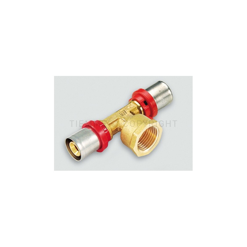 RACCORDO TEE F CW602N A PRESS TUBO AL - PEX Ø 18X3/4"X18 - 1659DR TIEMME 1670206 1
