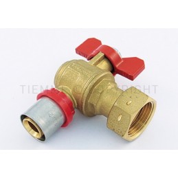 VALVOLA SFERA 90 gradi A PRESS/GIRELLO CHECK VALV TUBO AL - PEX Ø 20 X 3/4" - 1692CK TIEMME 1680026 1