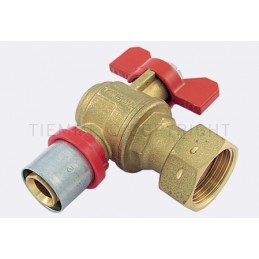 VALVOLA SFERA 90 gradi A PRESS/GIRELLO TUBO AL - PEX Ø 26 X 3/4" FARF BLU - 1692B TIEMME 1680054 1