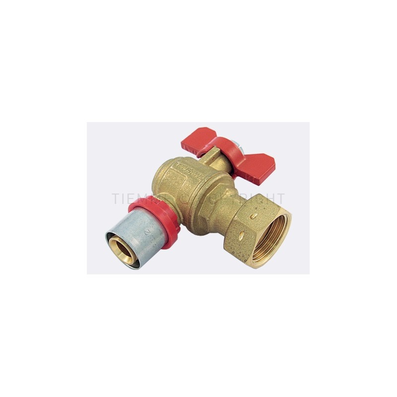 VALVOLA SFERA 90 gradi A PRESS/GIRELLO TUBO AL - PEX Ø 16 X 3/4" FARF BLU - 1692B TIEMME 1680078 1