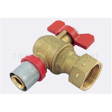 VALVOLA SFERA 90 gradi A PRESS/GIRELLO TUBO AL - PEX Ø 16 X 3/4" FARF BLU - 1692B TIEMME 1680078 1