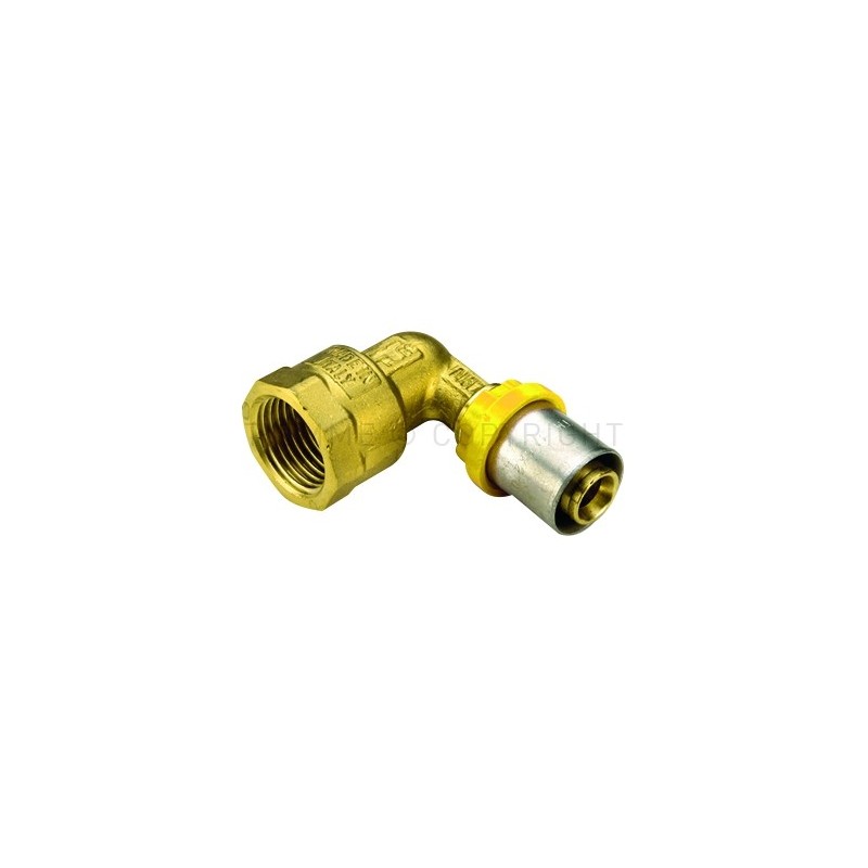 RACCORDO CURVO F A PRESS TUBO AL - PEX GAS Ø 16 X 1/2" - 2655 TIEMME 2650001 1