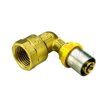 RACCORDO CURVO F A PRESS TUBO AL - PEX GAS Ø 32 X 1" - 2655 TIEMME 2650029 1