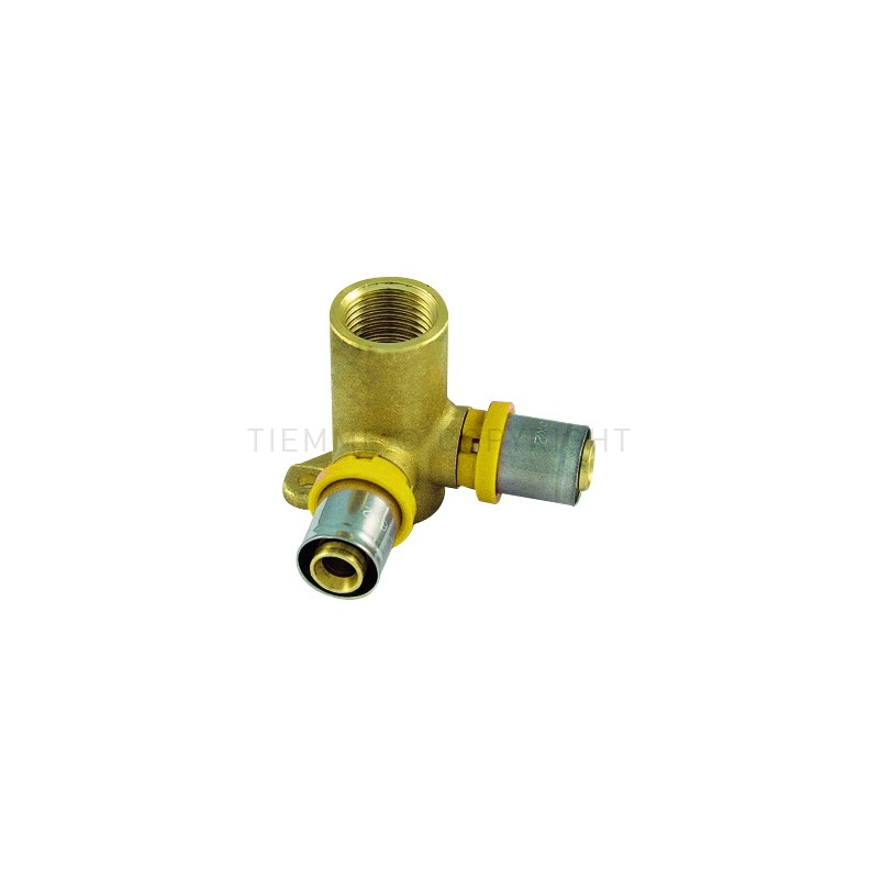 RACCORDO FLANGIA DOPPIA H52 A PRESS TUBO AL - PEX GAS Ø 20X1/2"X20 - 2676 TIEMME 2650067 1