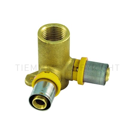 RACCORDO FLANGIA DOPPIA H52 A PRESS TUBO AL - PEX GAS Ø 20X1/2"X20 - 2676 TIEMME 2650067 1