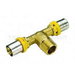 RACCORDO TEE M A PRESS TUBO AL - PEX GAS Ø 26X1"X26 - 2658 TIEMME 2650163 1