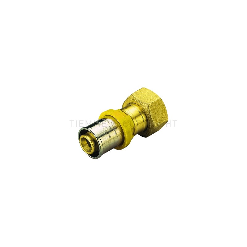 RACCORDO DIRITTO CON GIRELLO E GUARNIZIONE PIANA A PRESS TUBO AL - PEX GAS Ø 32 X 1"1/2 - 2665 TIEMME 2650169 1