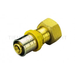 RACCORDO DIRITTO CON GIRELLO A PRESS TUBO AL - PEX GAS Ø 20 X 3/4" - 2666 TIEMME 2650171 1