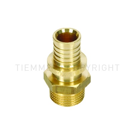 RACCORDO DIRITTO M A CALZARE TUBO PE - X Ø 20 SP 2,8 1/2" - 3430 TIEMME 1710170 1