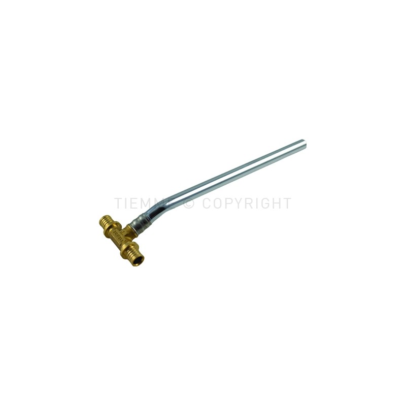 TEE TERMINALE RADIATORI A CALZARE TUBO PE - X Ø 16(2,2) Ø TUBO CU 15 L 300 - 3442 TIEMME 1710253 1