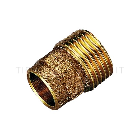 RACCORDO DIRITTO M IN BZ A SALDARE TUBO CU Ø 12 X 1/2" - 4243B TIEMME 4900029 1