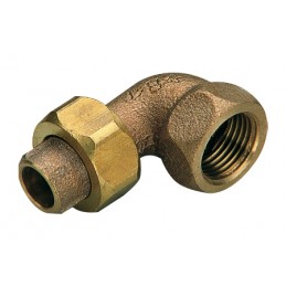 RACCORDO CURVO F 3PZ IN BZ A SALDARE TUBO CU Ø 22 X 1" - 4096FR TIEMME 4900125 1