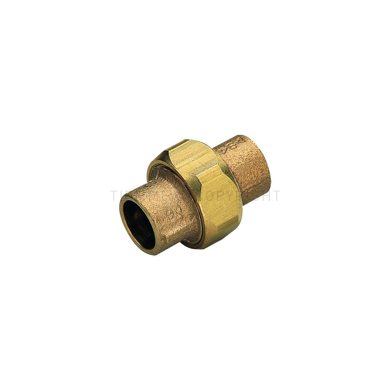 RACCORDO DIRITTO DOPPIO 3PZ IN BZ A SALDARE TUBO CU Ø 44542 - 4340B TIEMME 4900129 1