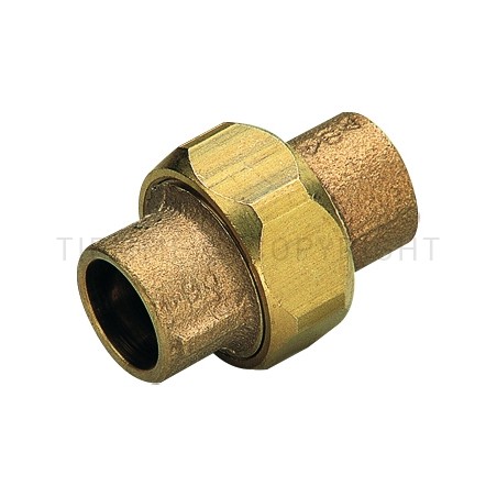 RACCORDO DIRITTO DOPPIO 3PZ IN BZ A SALDARE TUBO CU Ø 44542 - 4340B TIEMME 4900129 1