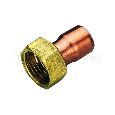 RACCORDO DIRITTO CON GIRELLO IN CU A SALDARE TUBO CU Ø 22 X 3/4" - 4359B TIEMME 5000006 1
