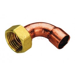 RACCORDO CURVO CON GIRELLO IN CU A SALDARE TUBO CU Ø 22 X 3/4" - 5002FR TIEMME 5000029 1
