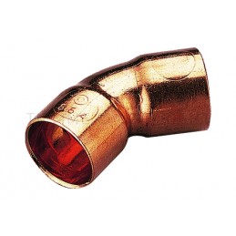 RACCORDO CURVO 45 gradi F - F IN CU A SALDARE TUBO CU Ø 22 - 22 - 5041R TIEMME 5000049 1