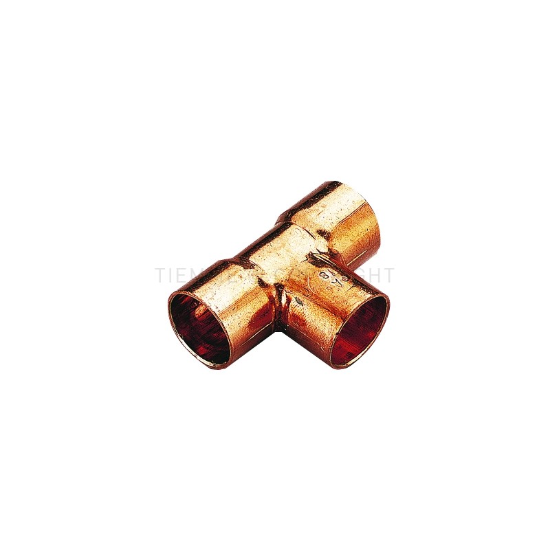 RACCORDO TEE F - F - F IN CU A SALDARE TUBO CU Ø 22 - 16 - 22 - 5130R TIEMME 5000090 1