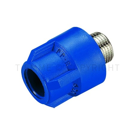 RACCORDO DIRITTO M PPR COBRATHERM Ø 40 X 1"1/4 BLU - R100B TIEMME 500023 1